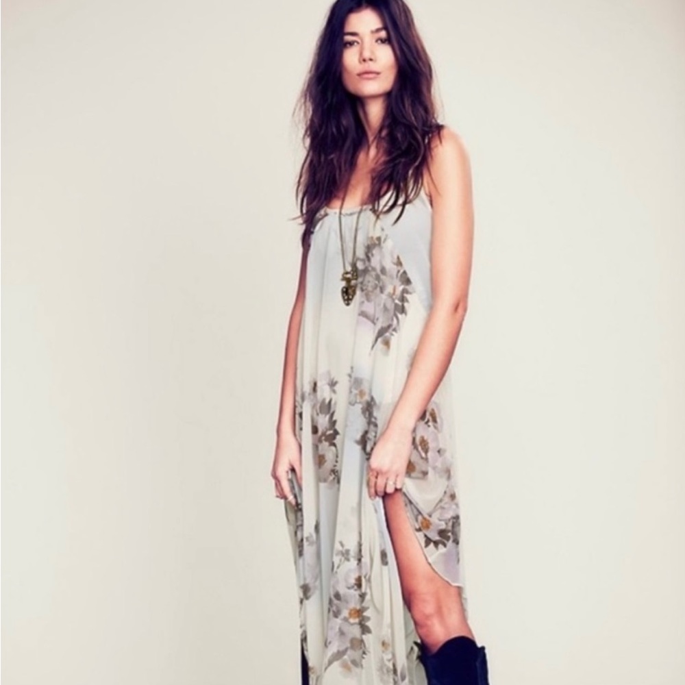 Free People Intimately Waterfall Sheer Floral Slip | Small